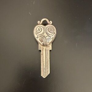 Brighton Heart-Shaped Silver Key
